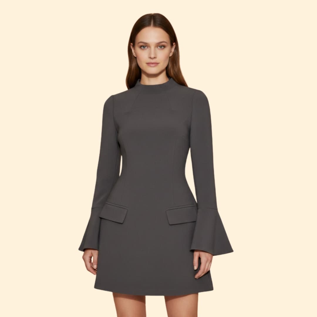 Women's Long Sleeve Dress Stand Collar