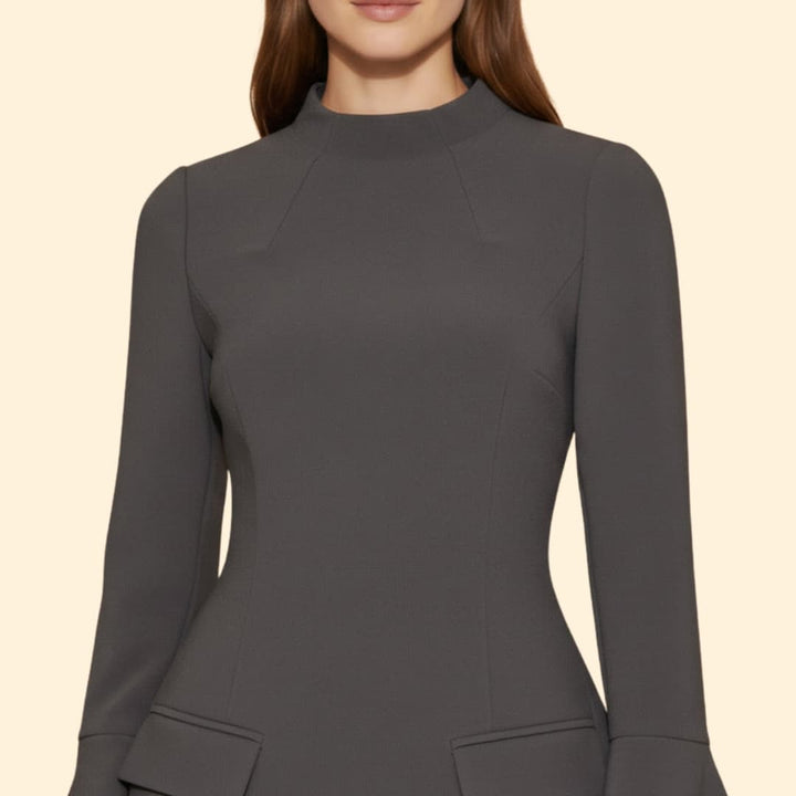 Women's Long Sleeve Dress Stand Collar