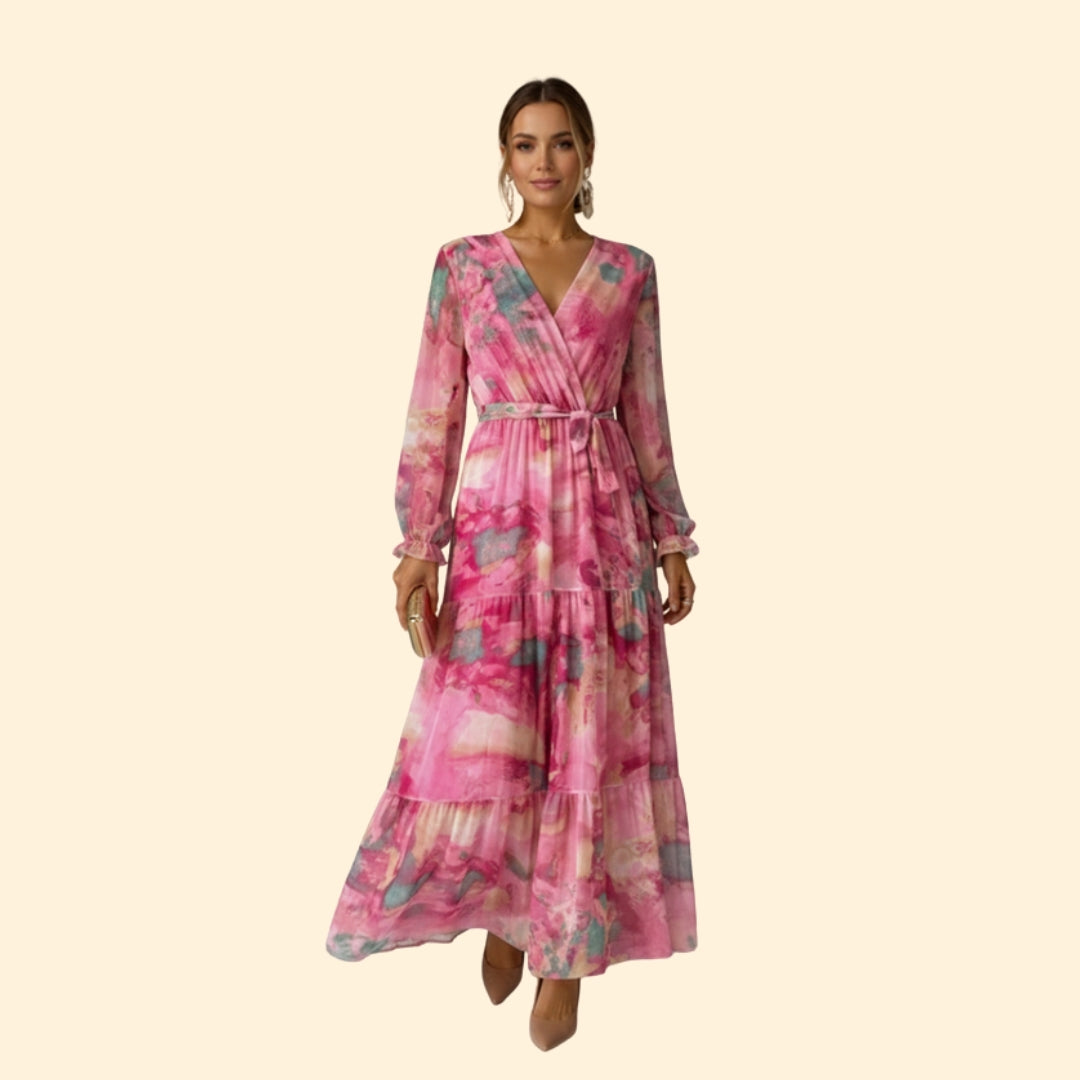 Women’s Long Sleeve Dress Tie Waist