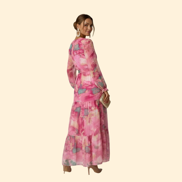 Women’s Long Sleeve Dress Tie Waist