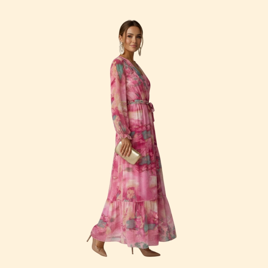 Women’s Long Sleeve Dress Tie Waist