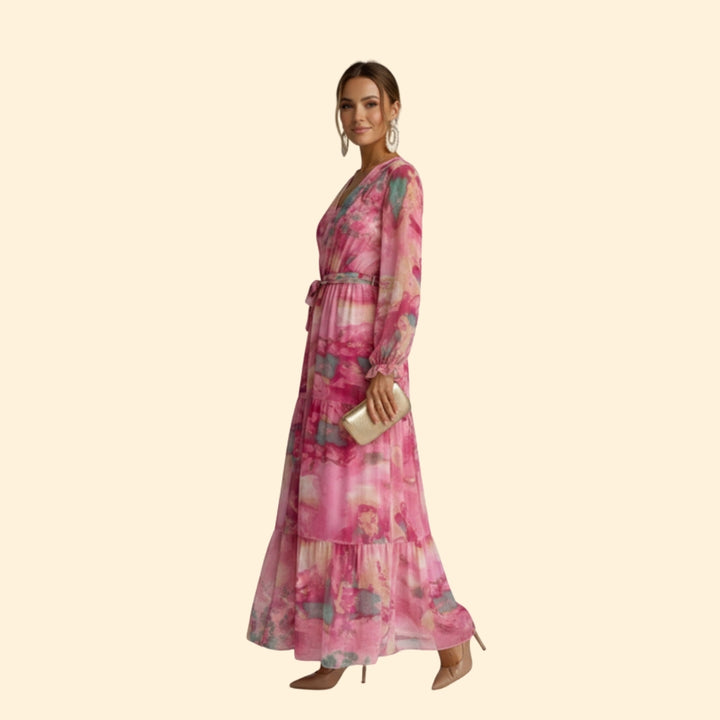 Women’s Long Sleeve Dress Tie Waist