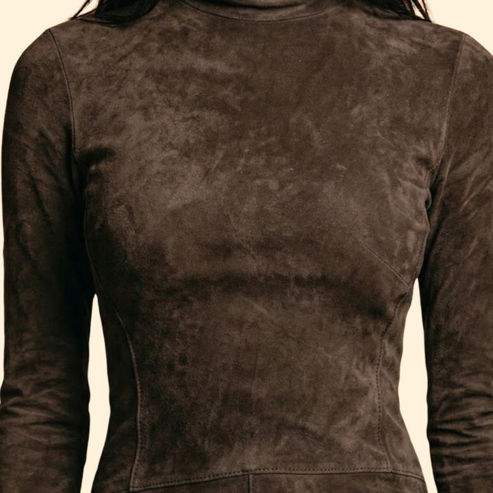 Women’s Long Sleeve Dress with High Neckline