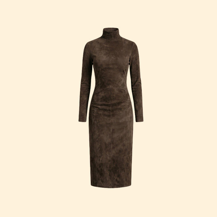 Women’s Long Sleeve Dress with High Neckline