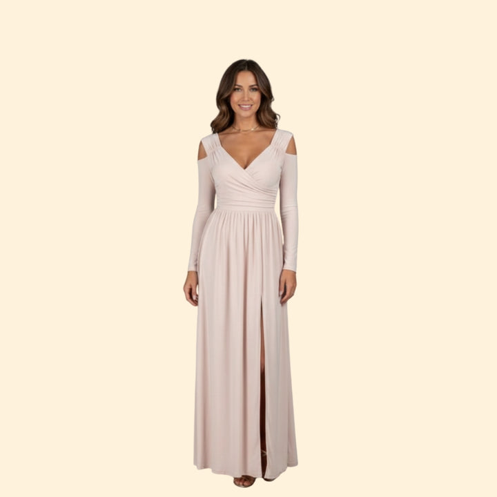 Women’s Long Sleeve Dress with High Slit