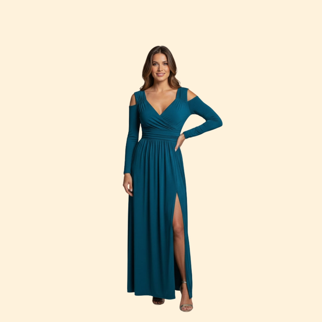 Women’s Long Sleeve Dress with High Slit
