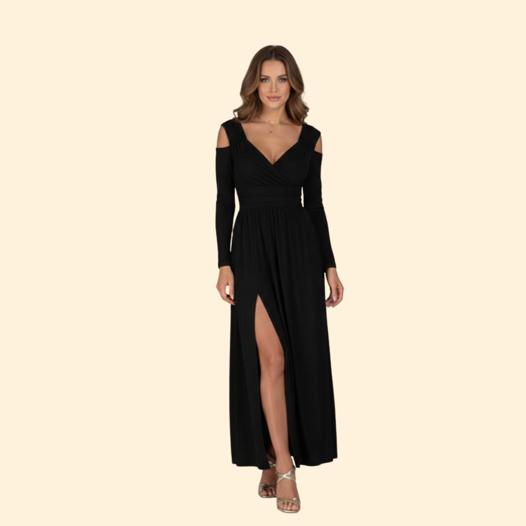 Women’s Long Sleeve Dress with High Slit