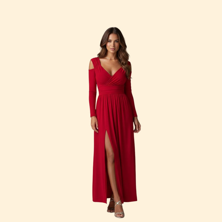 Women’s Long Sleeve Dress with High Slit