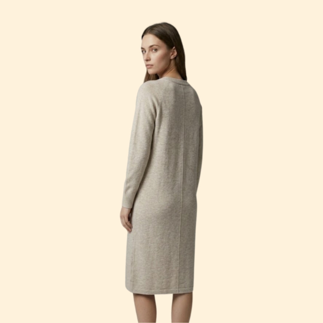 Women’s Long Sleeve Dress with Ribbed Cuffs