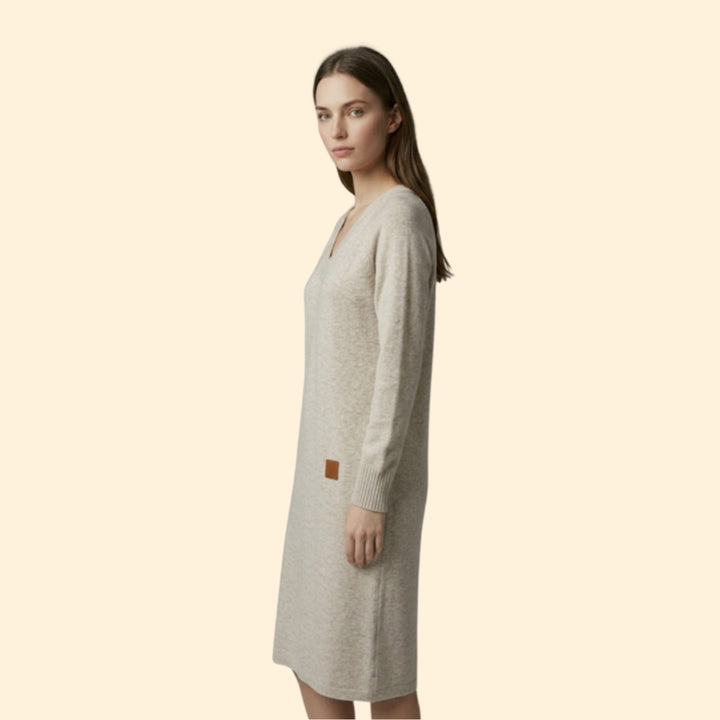 Women’s Long Sleeve Dress with Ribbed Cuffs