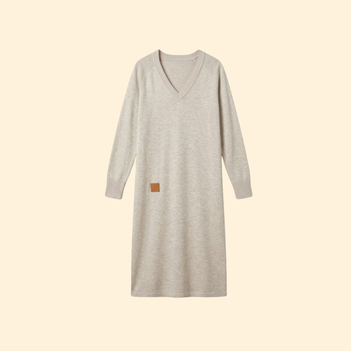 Women’s Long Sleeve Dress with Ribbed Cuffs