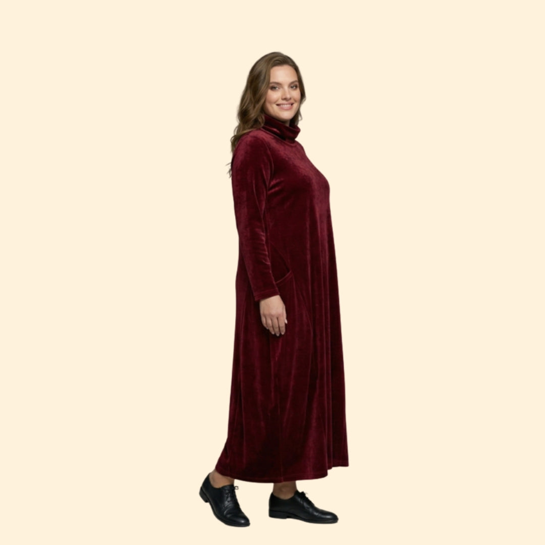 Women’s Long Sleeve Dress with Side Pockets