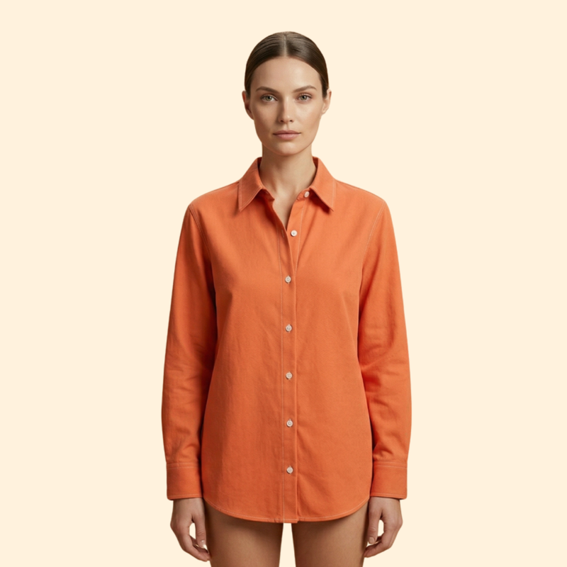 Women’s Long Sleeve Shirt with Button Closure