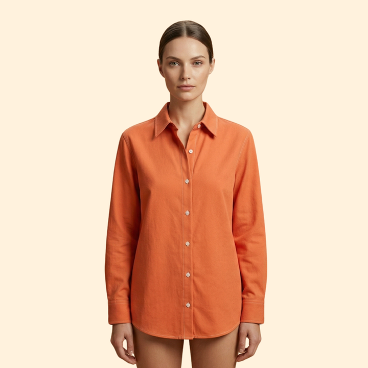 Women’s Long Sleeve Shirt with Button Closure