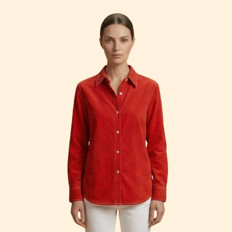 Women’s Long Sleeve Shirt with Button Closure