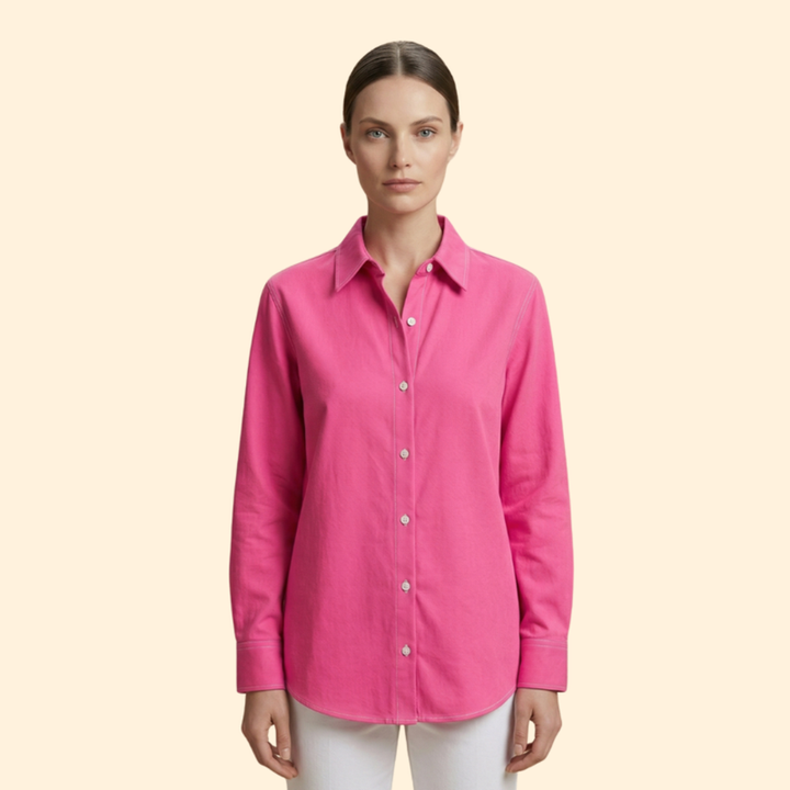 Women’s Long Sleeve Shirt with Button Closure