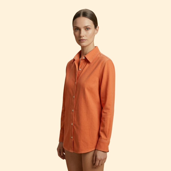 Women’s Long Sleeve Shirt with Button Closure