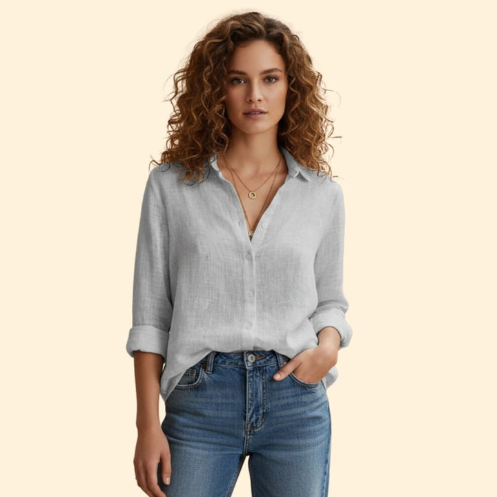 Women’s Long Sleeve Shirt with Button Placket
