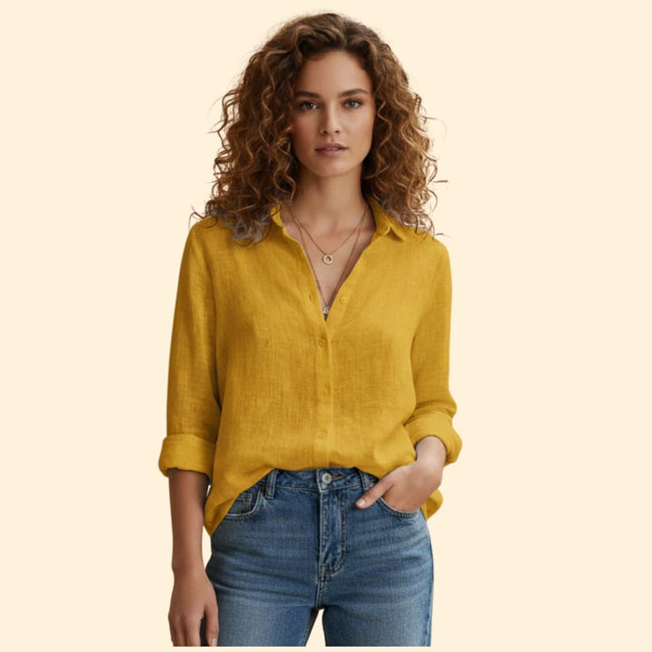 Women’s Long Sleeve Shirt with Button Placket