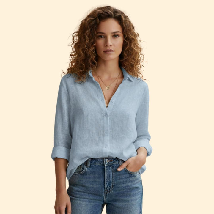 Women’s Long Sleeve Shirt with Button Placket