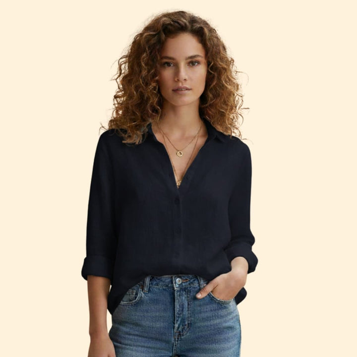 Women’s Long Sleeve Shirt with Button Placket