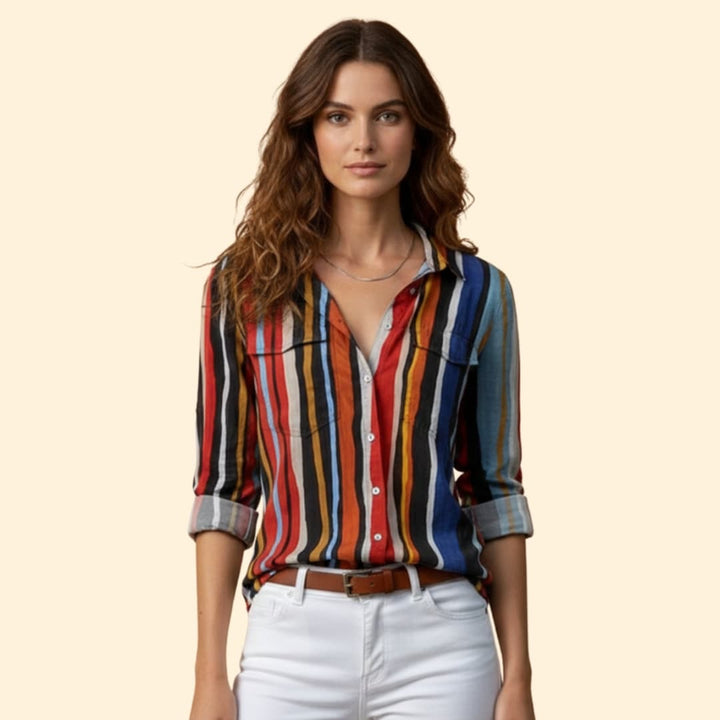 Women's Loose-Fit Shirt Floral Print