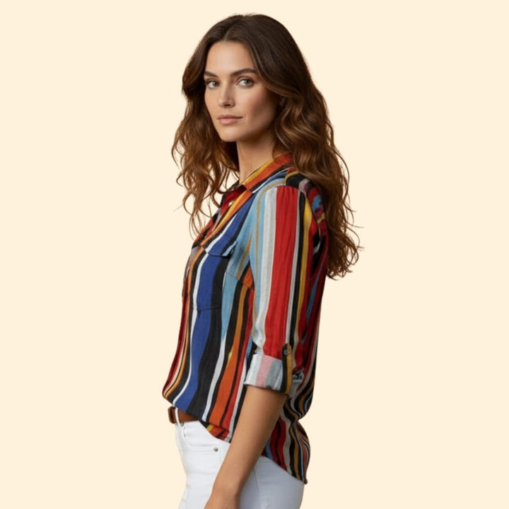Women's Loose-Fit Shirt Floral Print