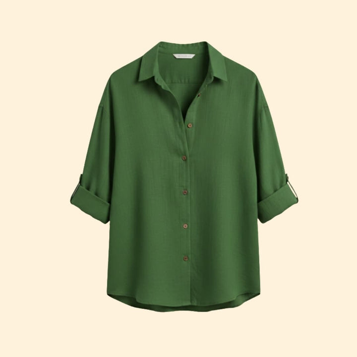 Women’s Loose Blouse with Button Closure