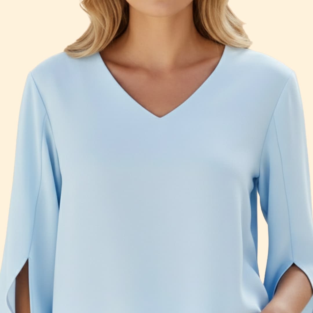 Women’s Loose Blouse with V-neck