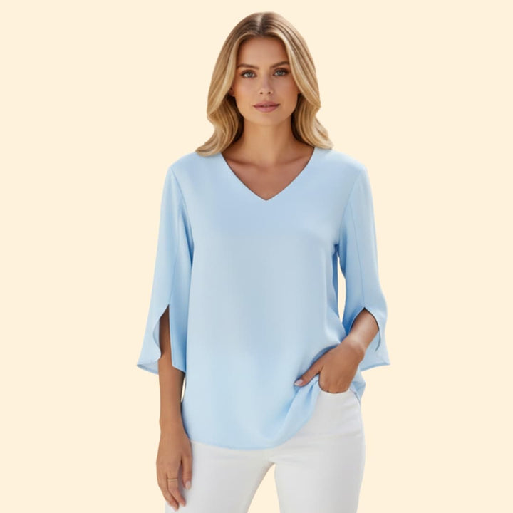 Women’s Loose Blouse with V-neck