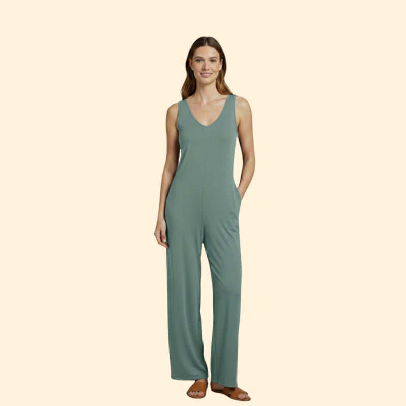 Women’s Sleeveless Jumpsuit with Casual Fit