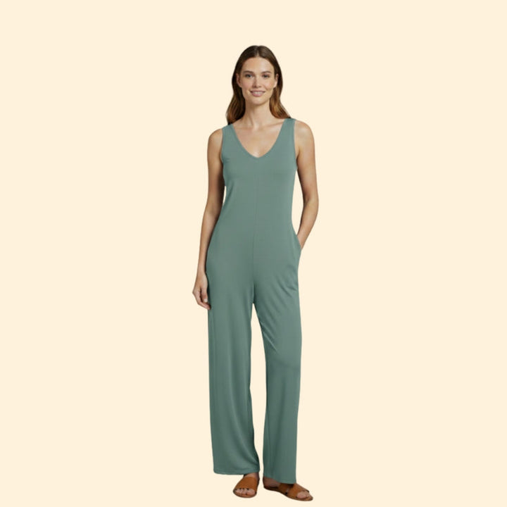 Women’s Sleeveless Jumpsuit with Casual Fit