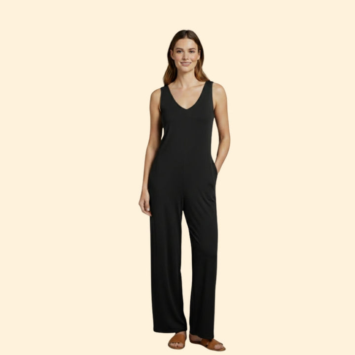Women’s Sleeveless Jumpsuit with Casual Fit