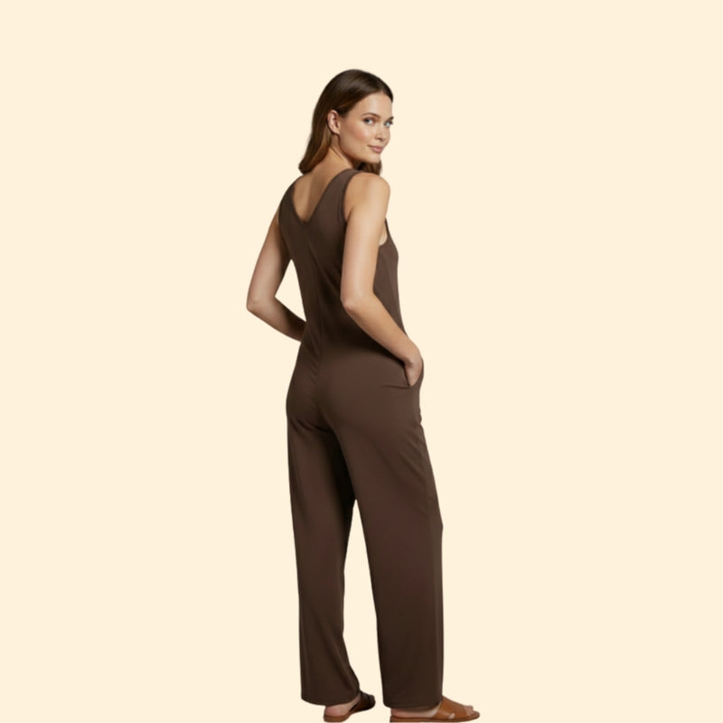 Women’s Sleeveless Jumpsuit with Casual Fit