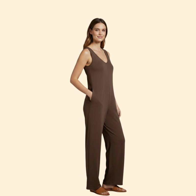 Women’s Sleeveless Jumpsuit with Casual Fit