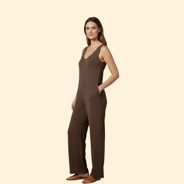 Women’s Sleeveless Jumpsuit with Casual Fit