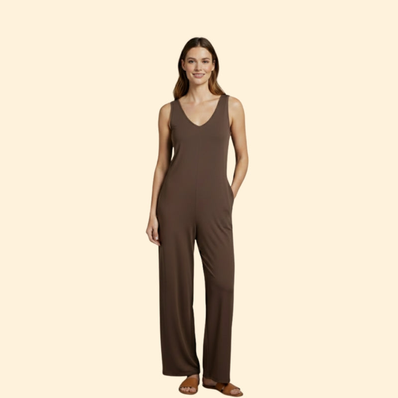 Women’s Sleeveless Jumpsuit with Casual Fit