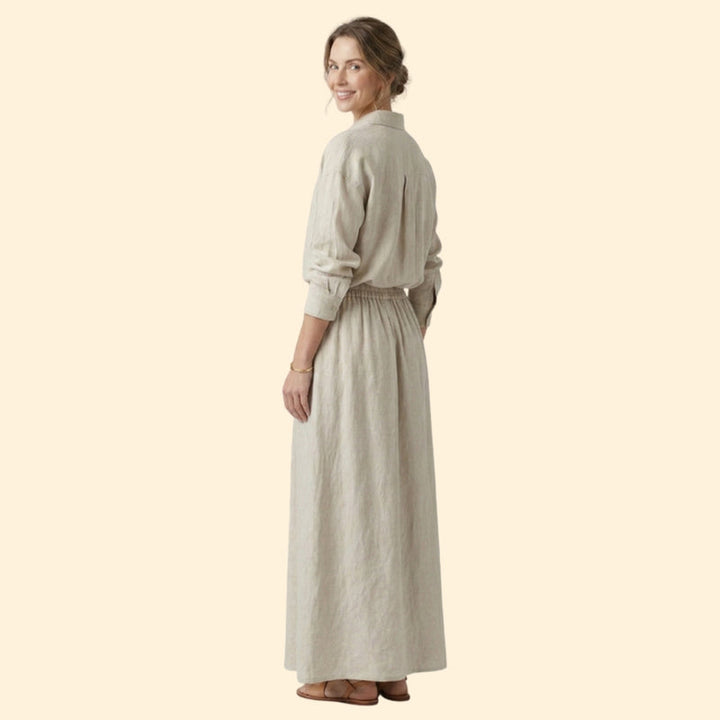 Women’s Loose Fit Shirt with Maxi Skirt