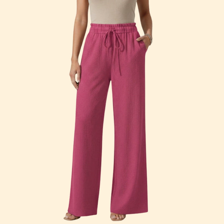 Women’s Loose Fit Summer Trousers with Tie Waist