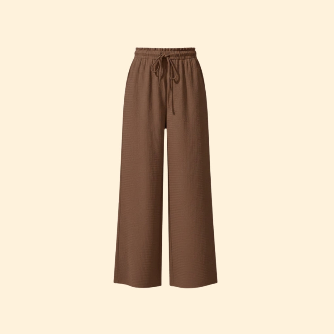 Women’s Loose Fit Summer Trousers with Tie Waist