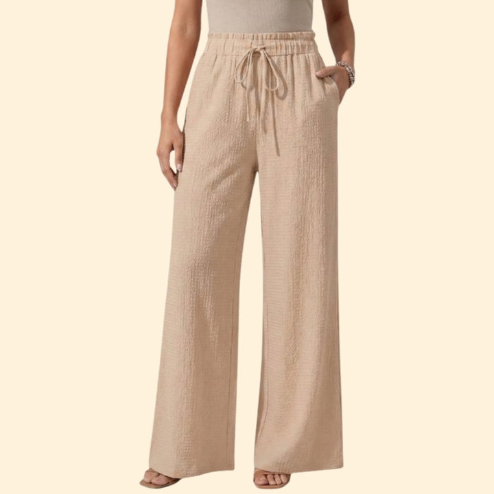 Women’s Loose Fit Summer Trousers with Tie Waist