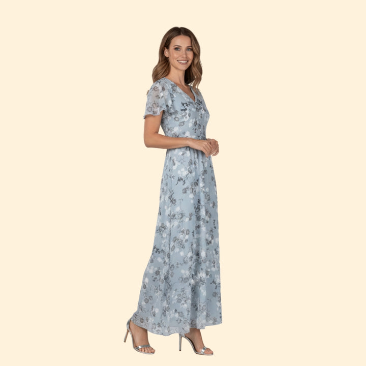 Women’s Maxi Dress with Flutter Sleeves