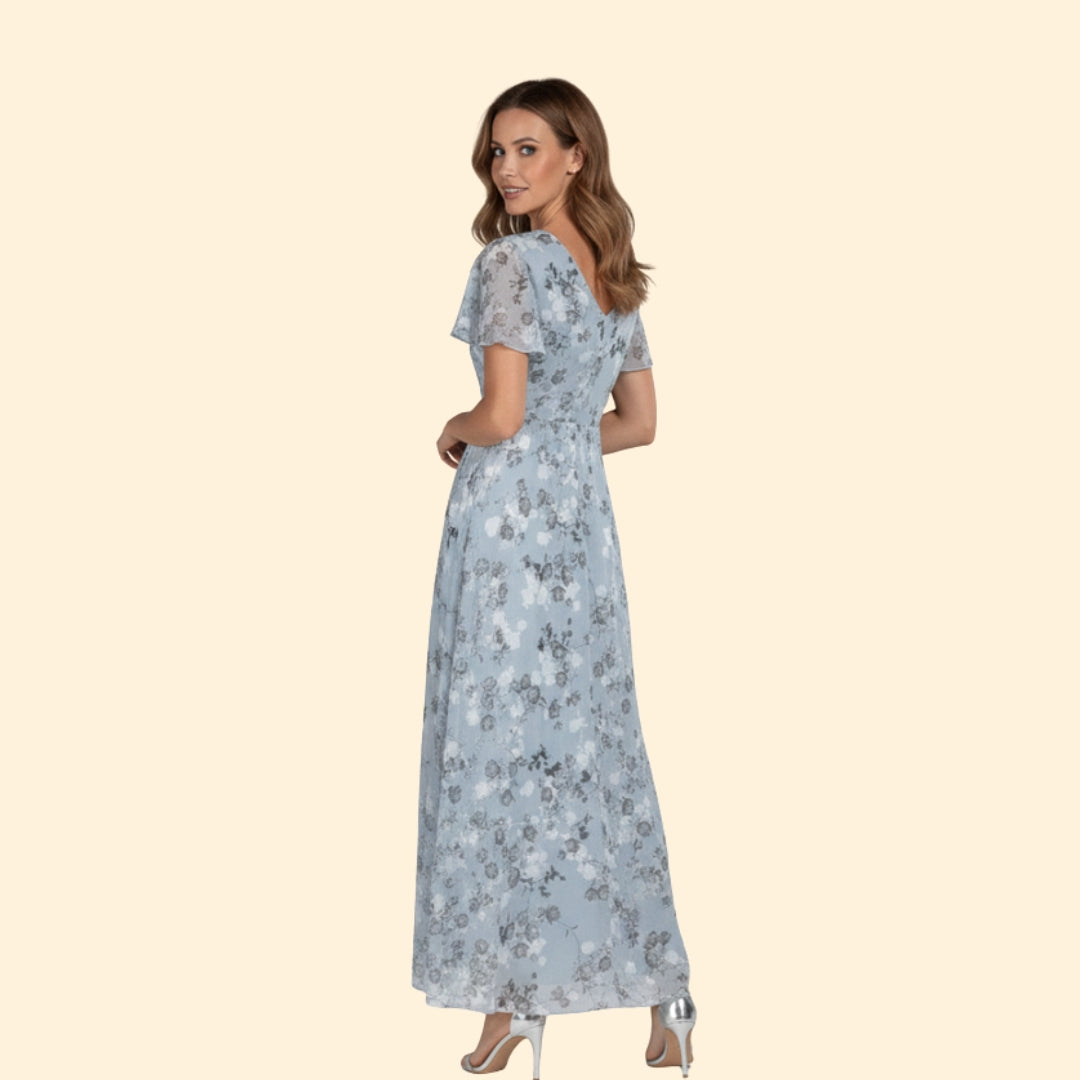 Women’s Maxi Dress with Flutter Sleeves