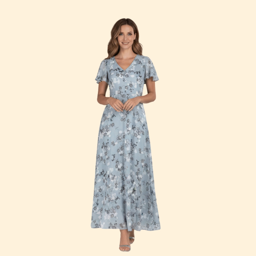 Women’s Maxi Dress with Flutter Sleeves