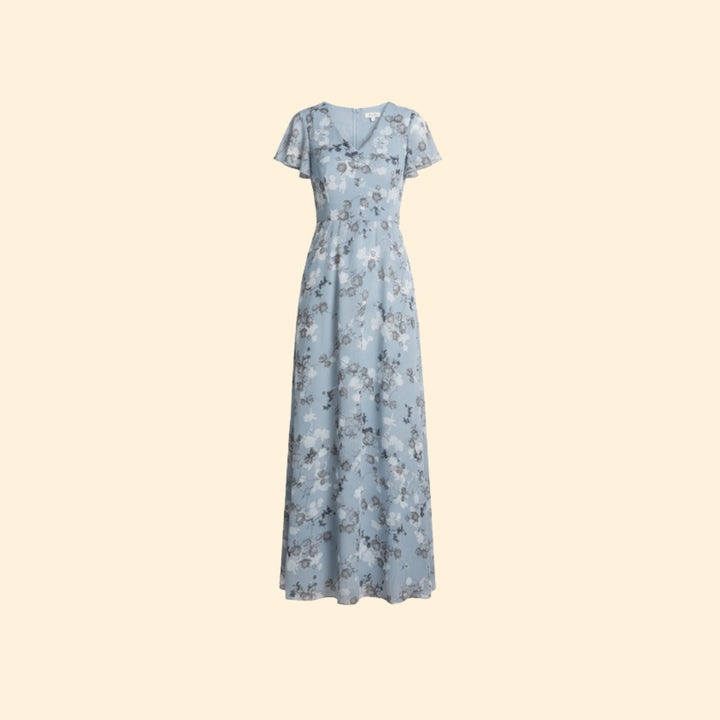 Women’s Maxi Dress with Flutter Sleeves