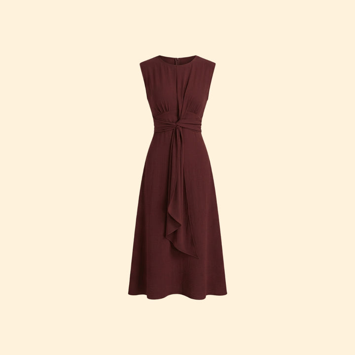 Women's Maxi Dress with Front Tie Knot