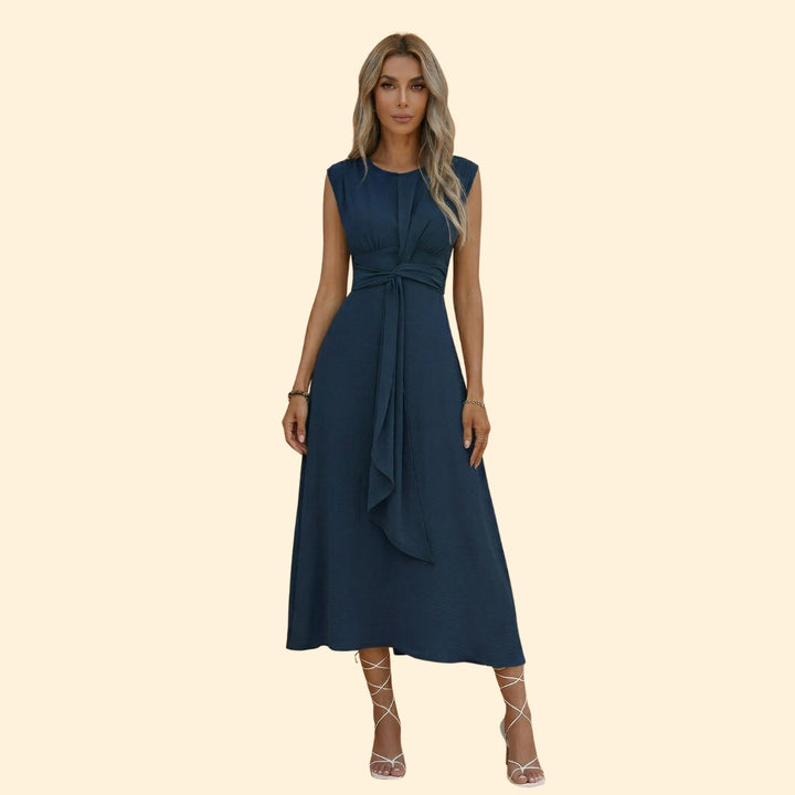 Women's Maxi Dress with Front Tie Knot