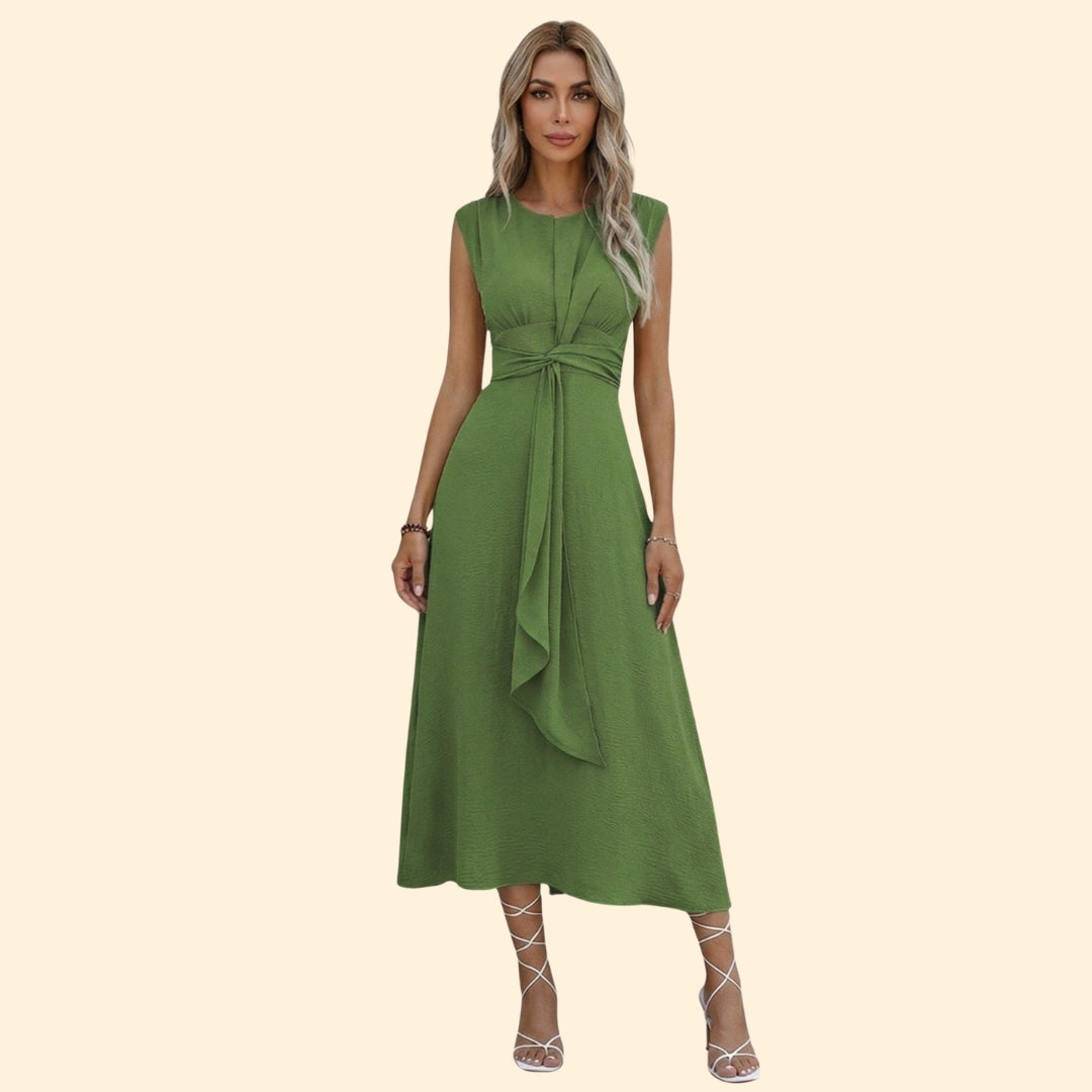 Women's Maxi Dress with Front Tie Knot