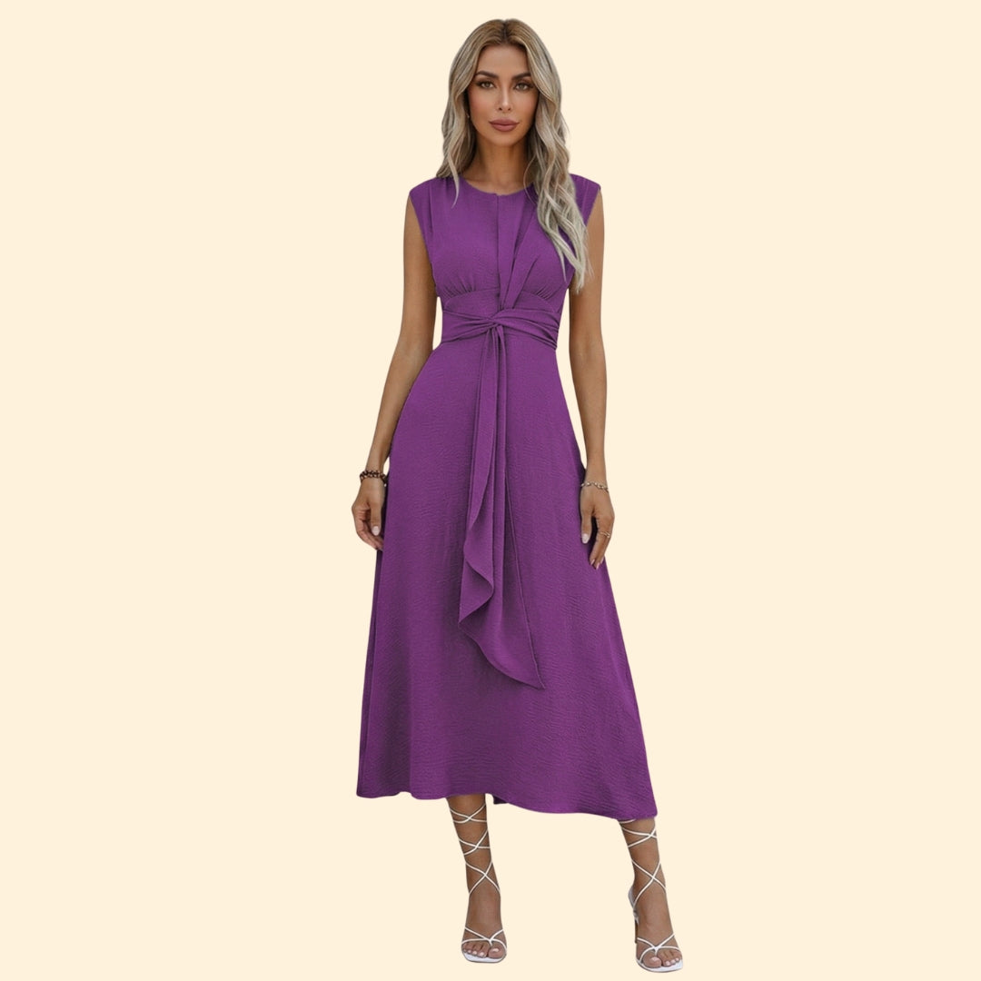 Women's Maxi Dress with Front Tie Knot