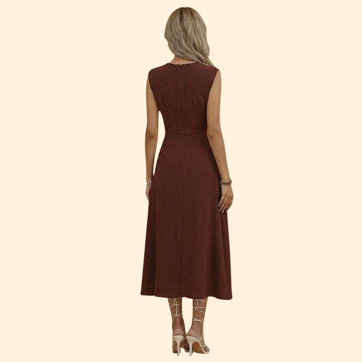 Women's Maxi Dress with Front Tie Knot